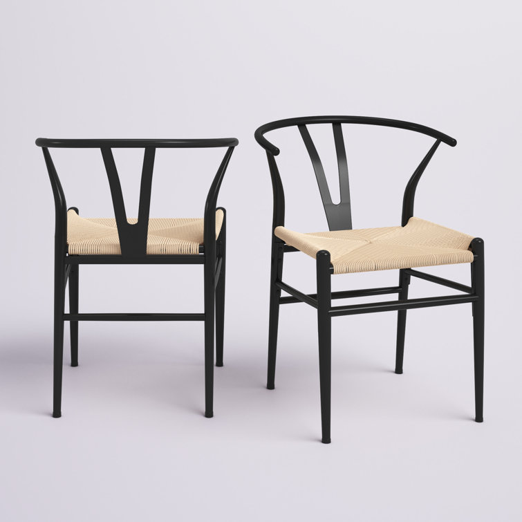 Weave back dining discount chairs